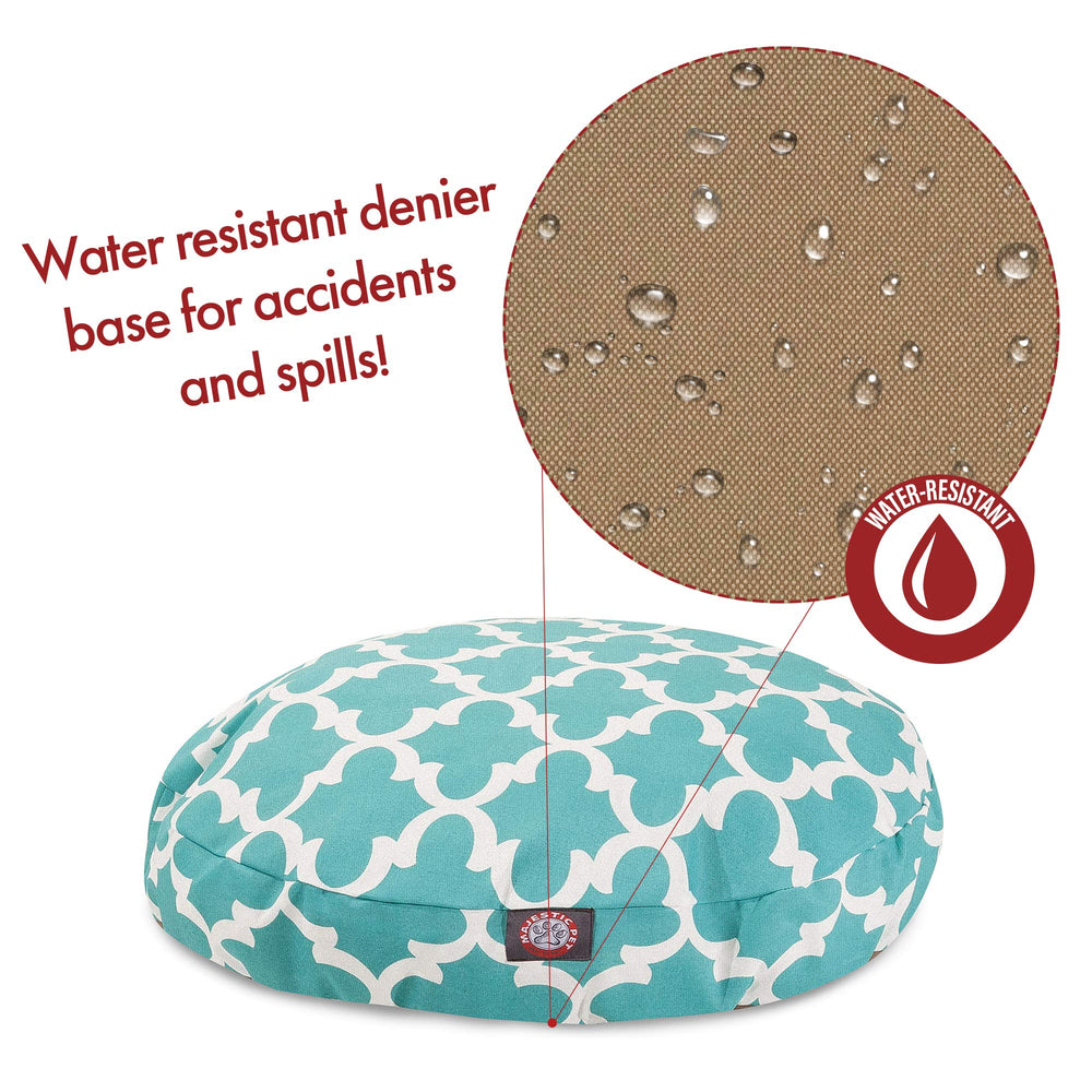Majestic Pet Teal Trellis tela resistente a agua y manchas para exterior