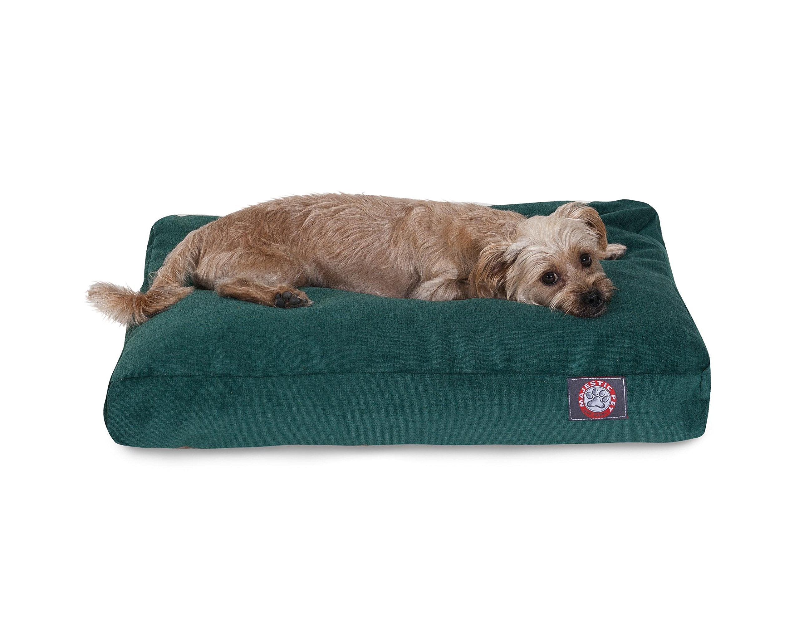 Cama Majestic Pet Villa rectangular con funda removible, fácil de lavar.