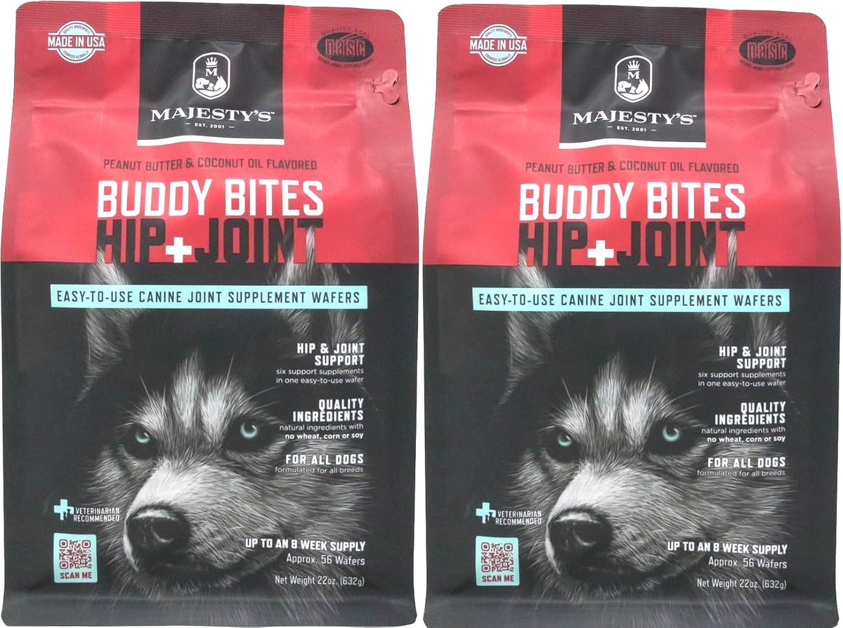 Majesty's Buddy Bites galletas articulaciones perro 112, formato práctico
