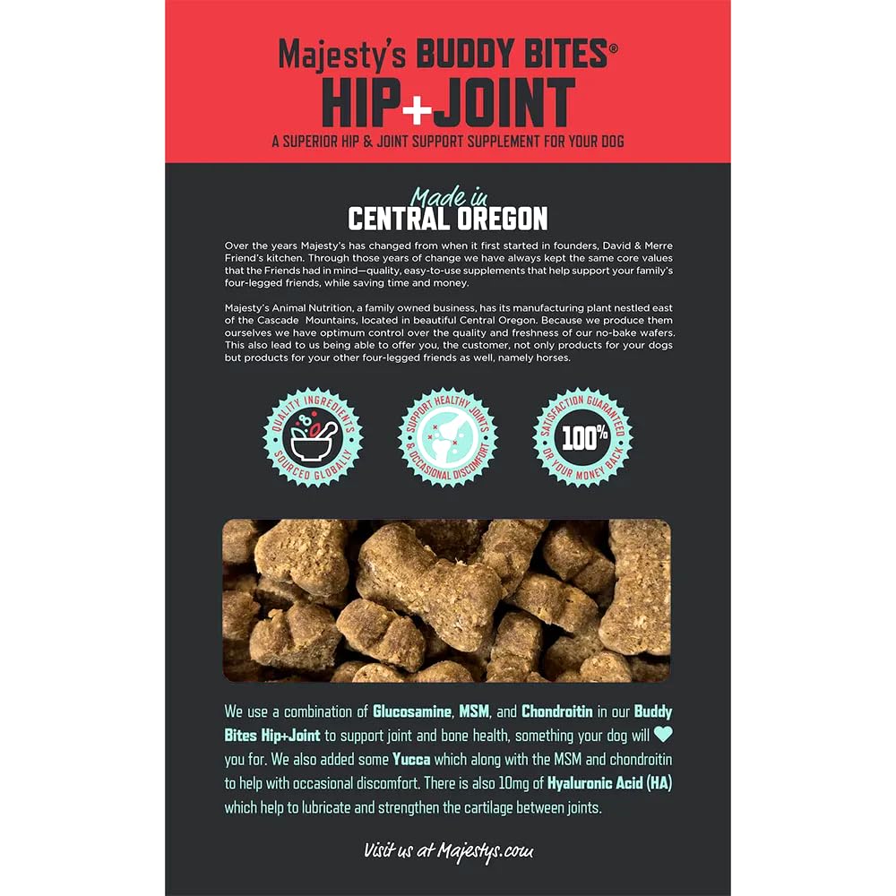 Majesty's Buddy Bites sabor agradable, perro lo devora con facilidad