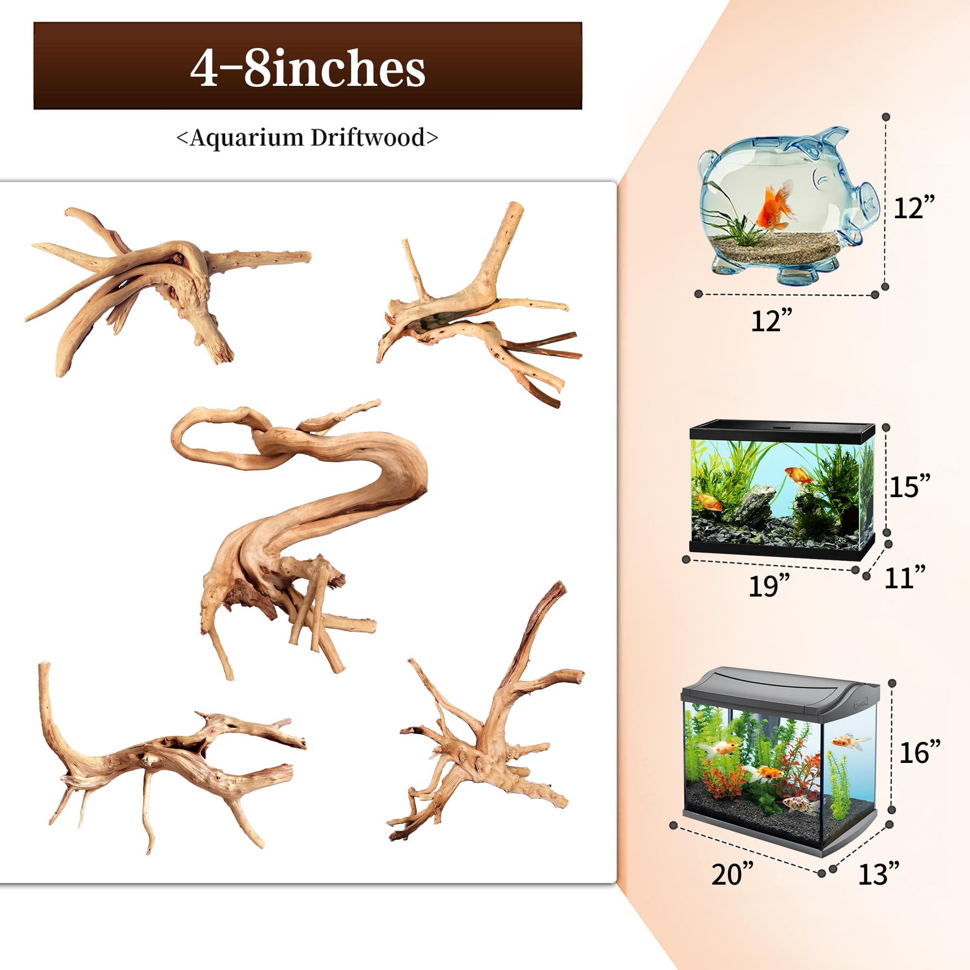 majoywoo ramas araña para acuario, ideal para crear musgo