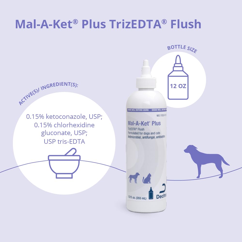 Etiqueta y marca Mal-A-Ket Plus TrizEDTA Flush.