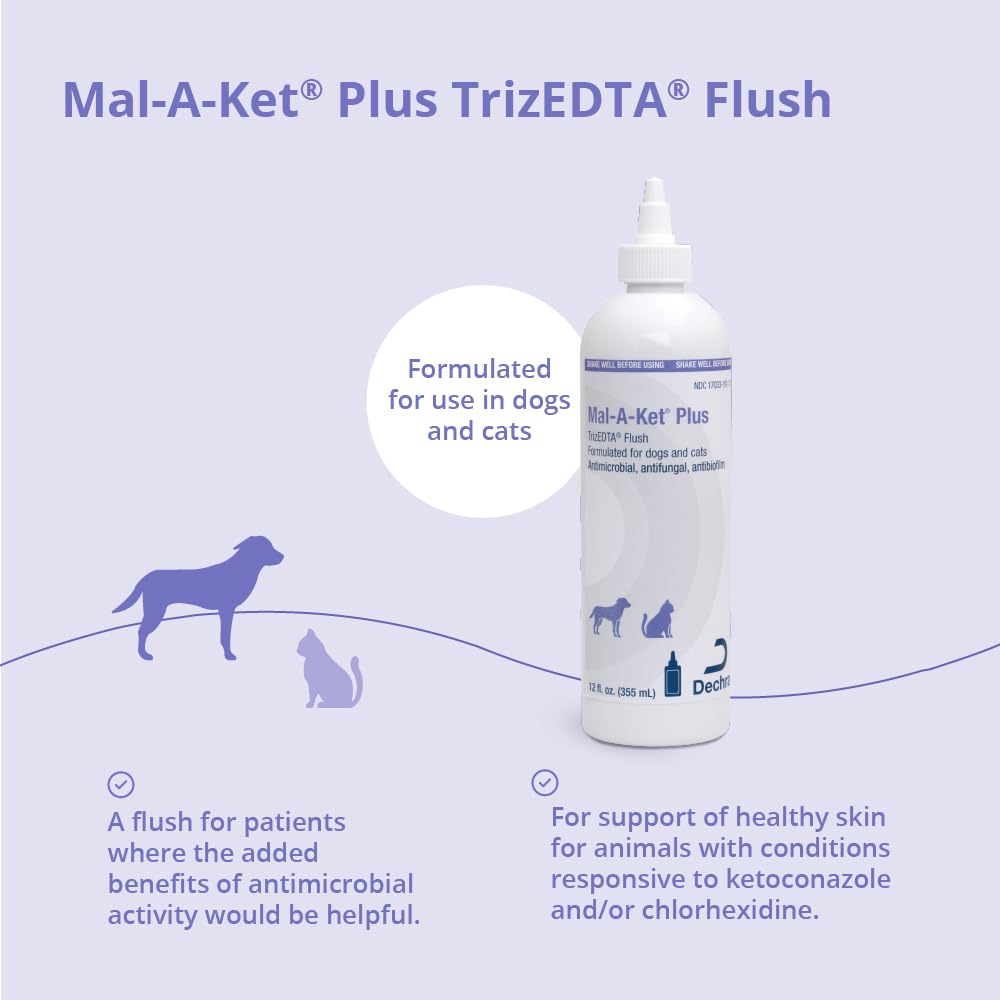 Tapa práctica de Mal-A-Ket Plus TrizEDTA Flush para facilitar uso.