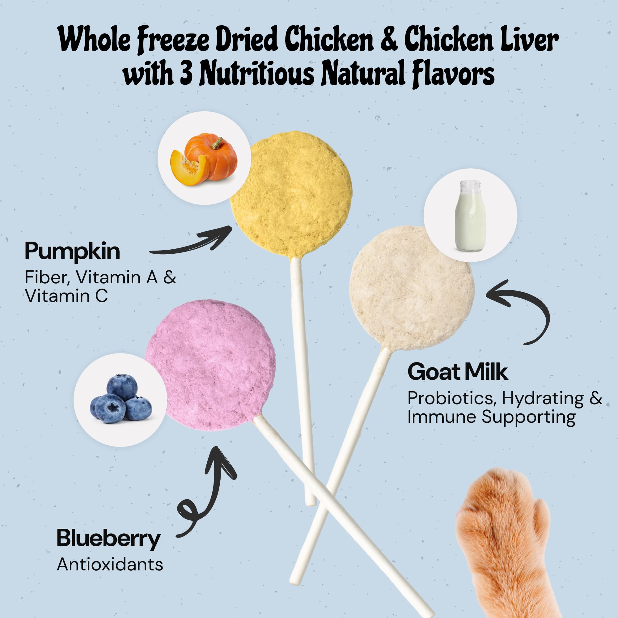 Piruletas MalsiPree con pollo y calabaza, nutritivas y sabrosas