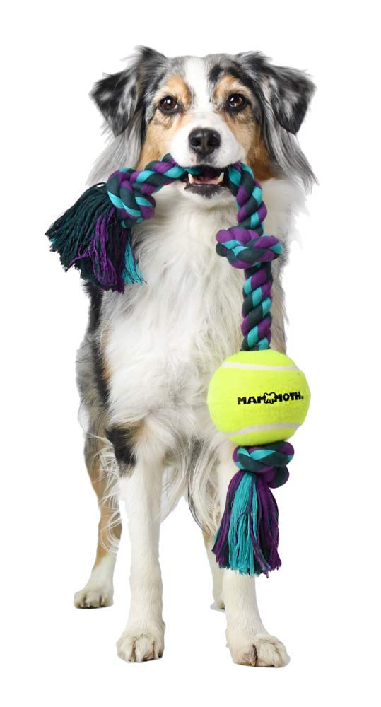 Mammoth Flossy Chews: juguete de tracción de tres nudos para juego de tirar