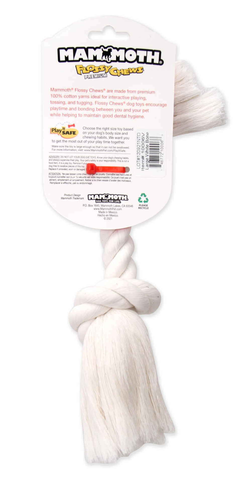 Mammoth Flossy Chews, juego seguro para uso en solitario