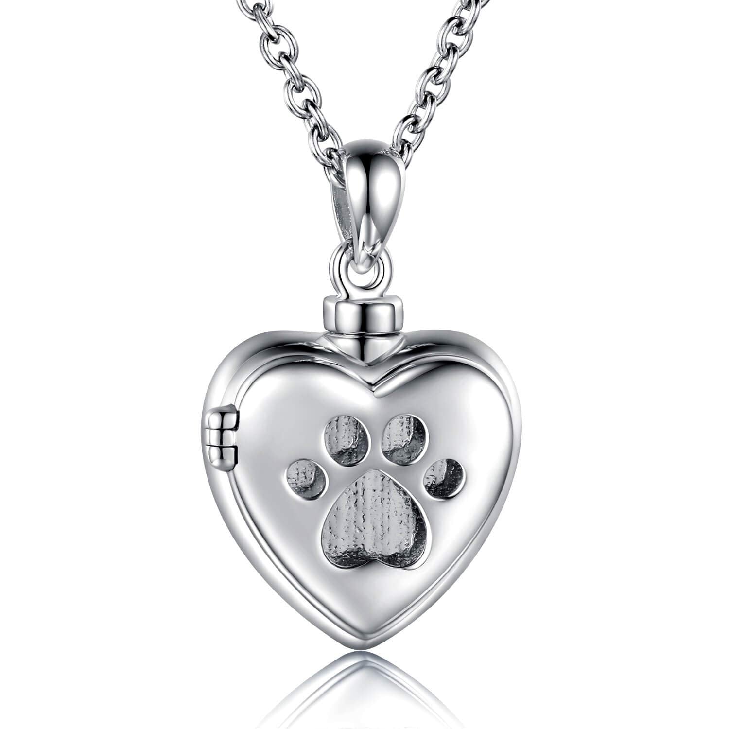MANBU colgante de plata 925 para cenizas de mascota, recuerdo duradero.