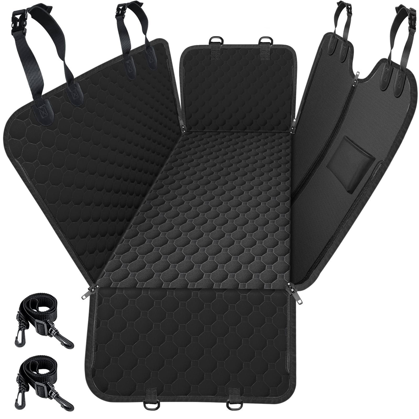 Mancro hamaca impermeable para perros en coche protege el interior.