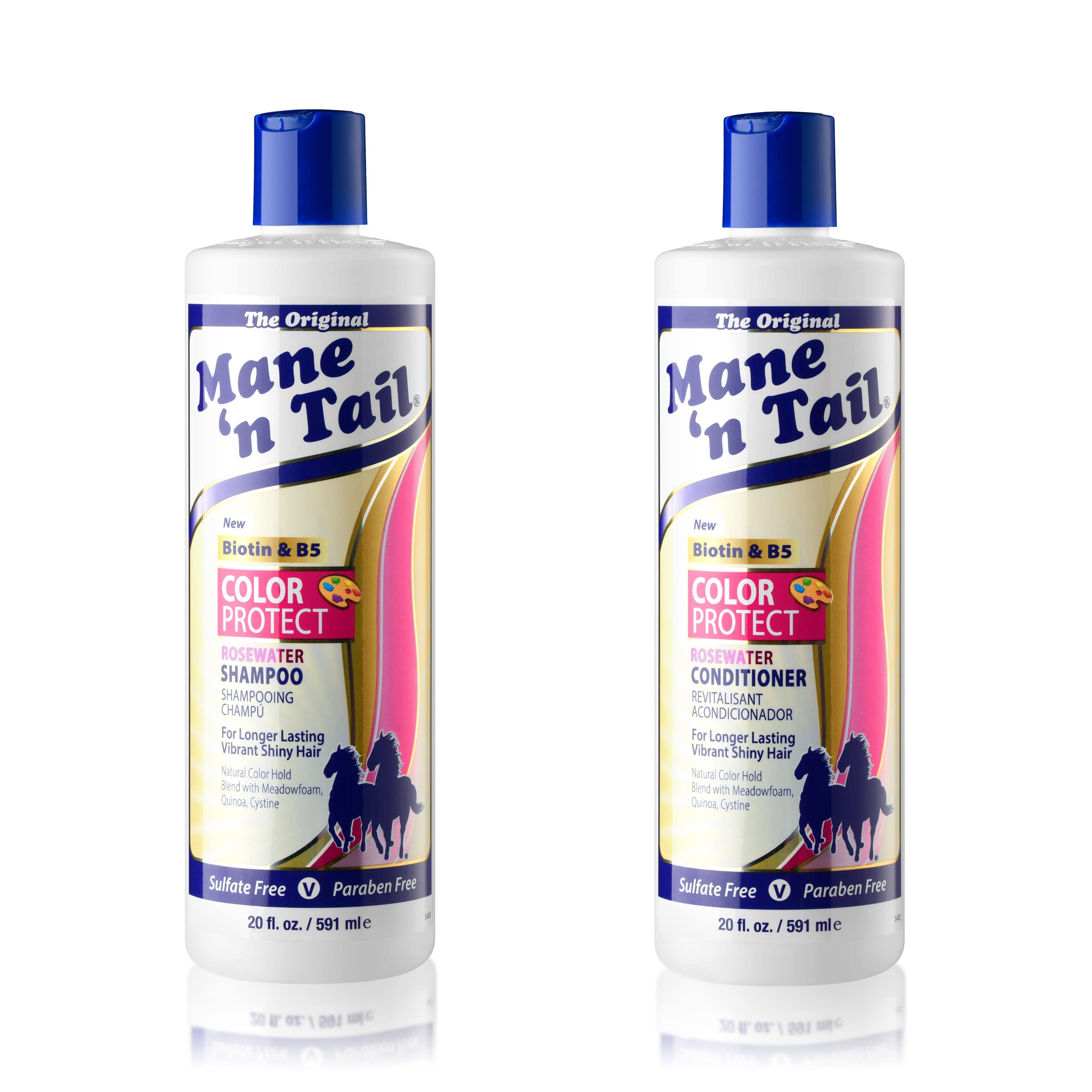 Mane 'n Tail Color Protect Champú 20oz para color vibrante y brillo