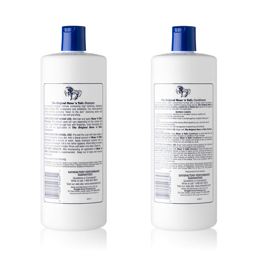 Mane 'N Tail conditioner: botella 32oz para cabello suave y manejable.