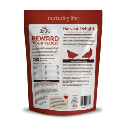 Manna Pro Harvest Delight: granos-y-semillas, fuente natural de energía para ponedoras.