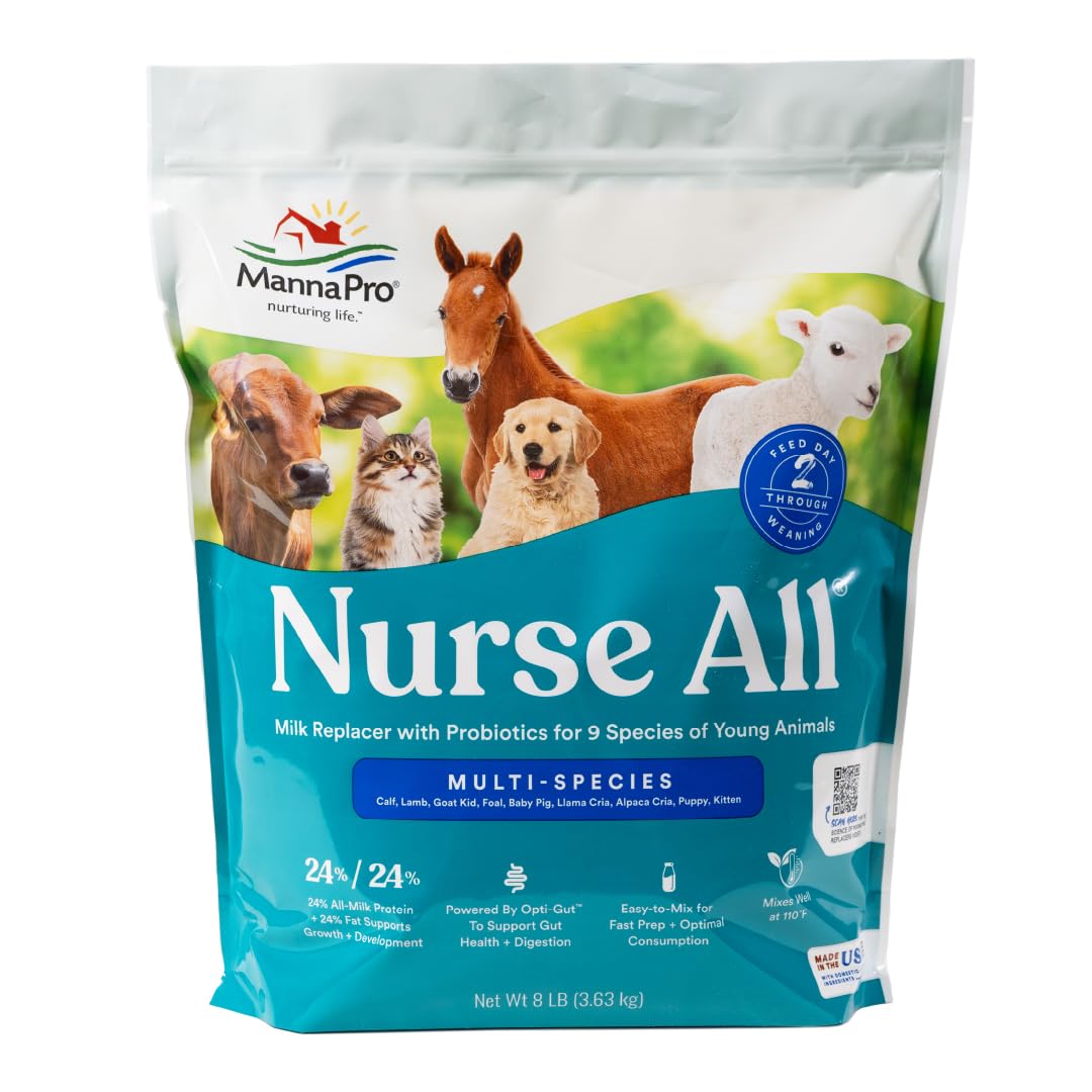 Manna Pro Nurse All - leche en polvo para crecimiento y digestión saludables.