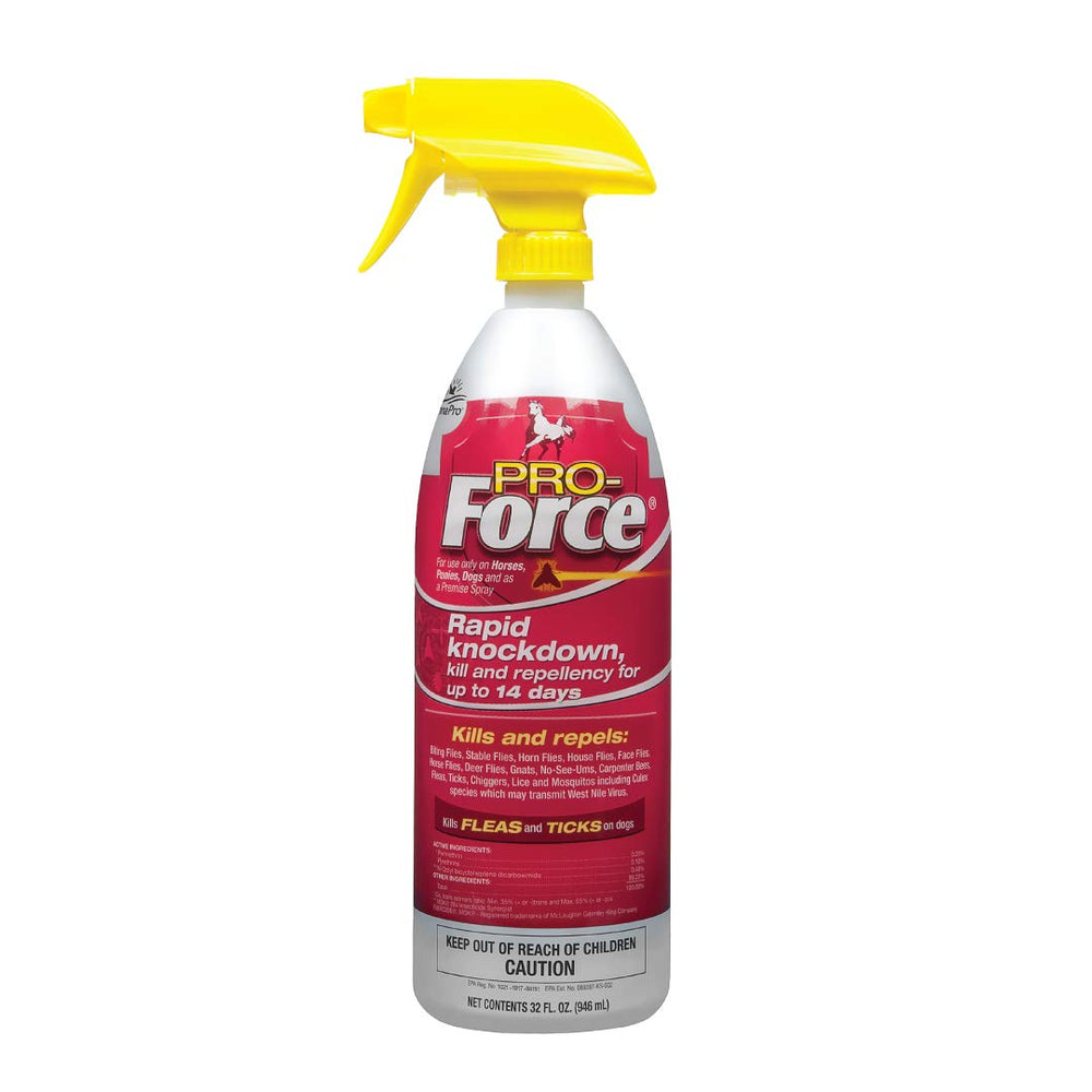 Manna Pro Pro-Force spray en botella para pelaje suave del caballo