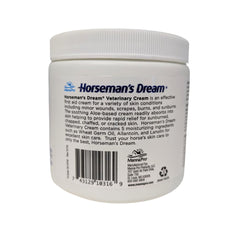 Aplicación suave de la crema en la piel del caballo para alivio rápido sin grasa.