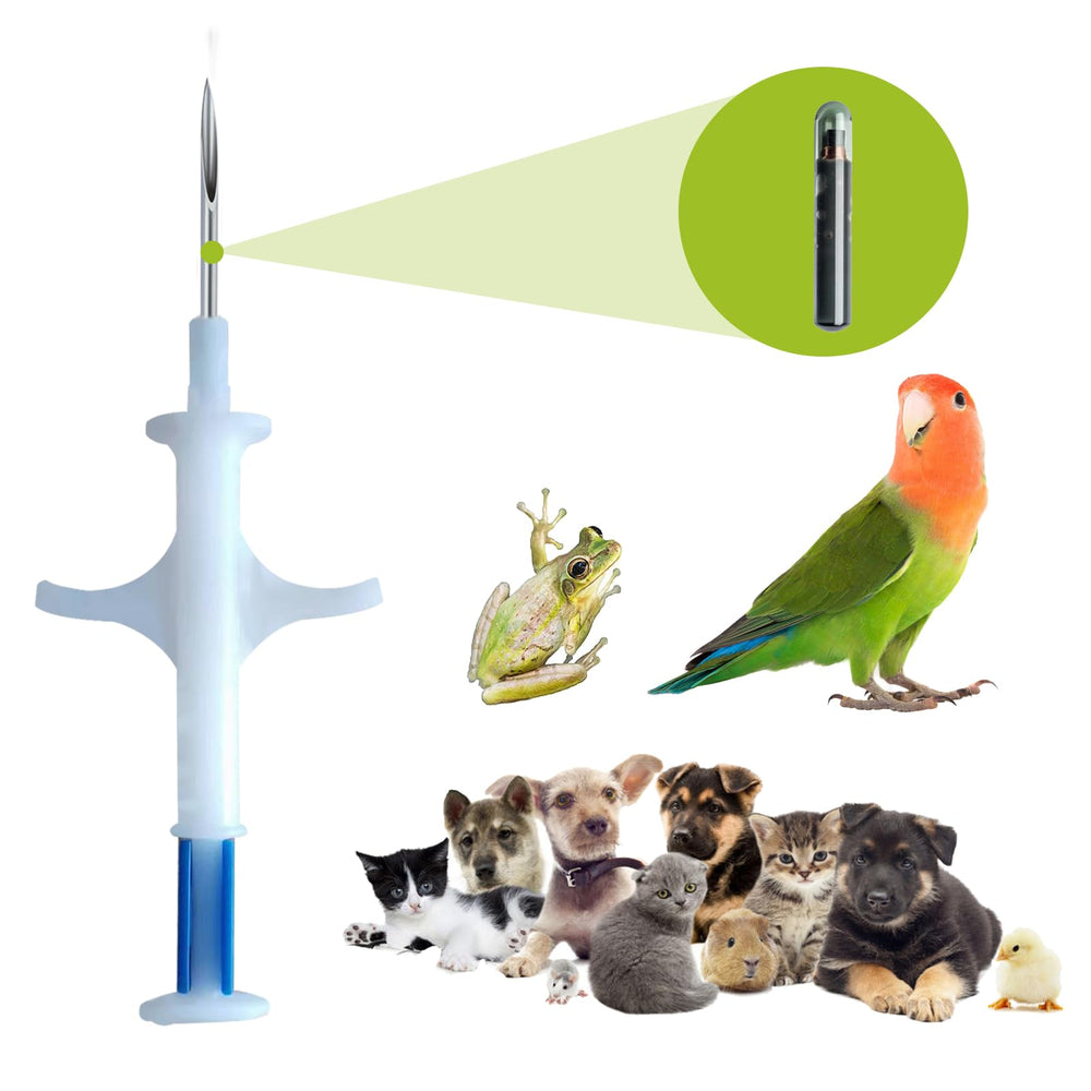 Manruta: empaque de microchip ISO para identificación segura de mascotas.