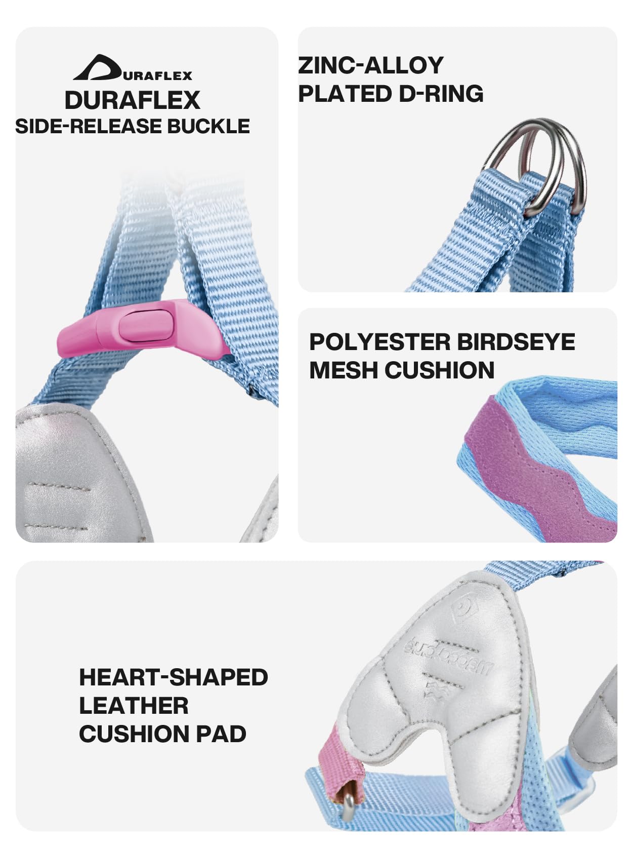 Maogoublue detalle de cuero en forma de corazón para estilo único.