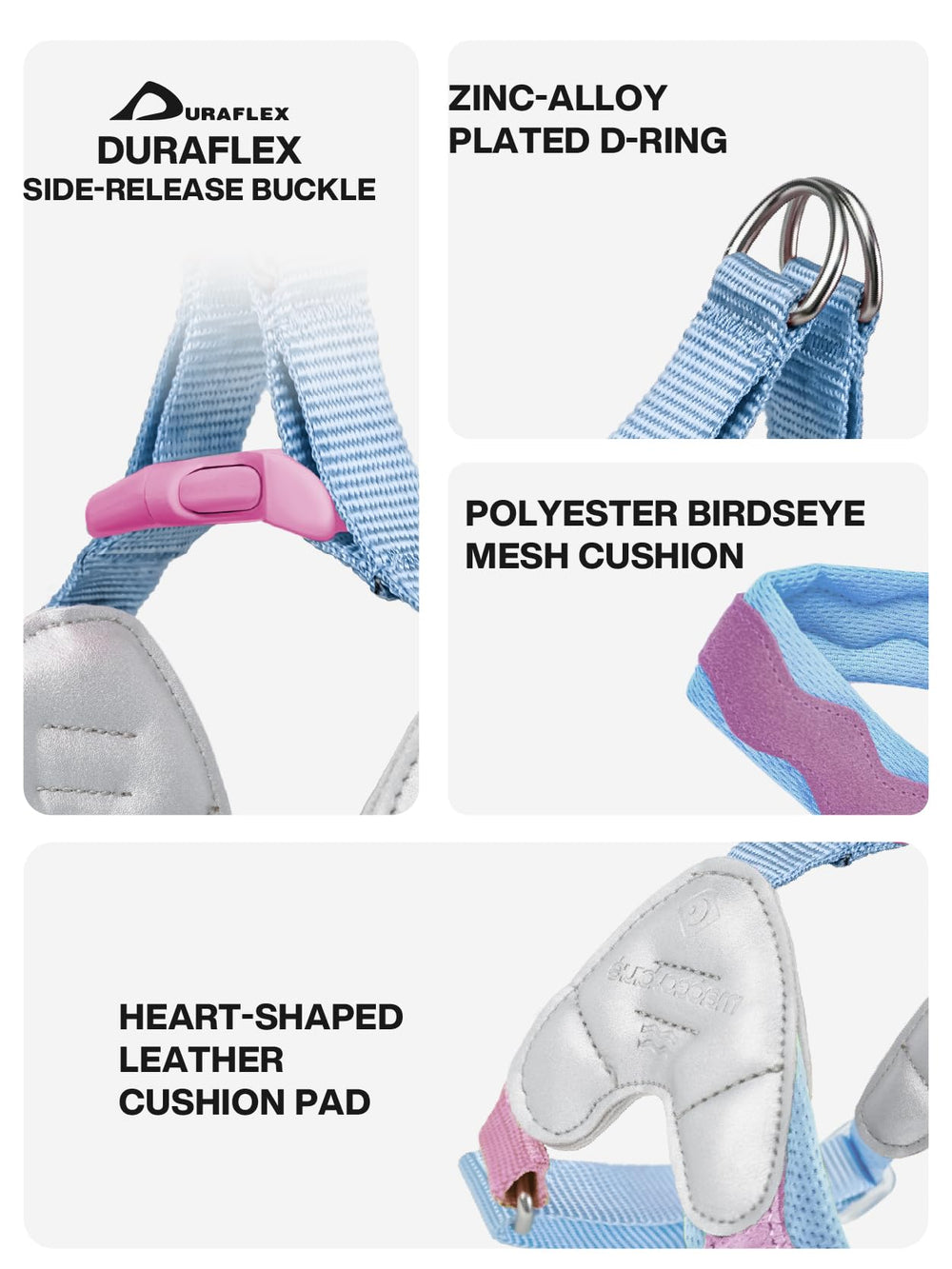 Maogoublue detalle de cuero en forma de corazón para estilo único.
