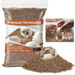 MAQIHAN vermiculita para reptiles en terrario: retiene humedad naturalmente.