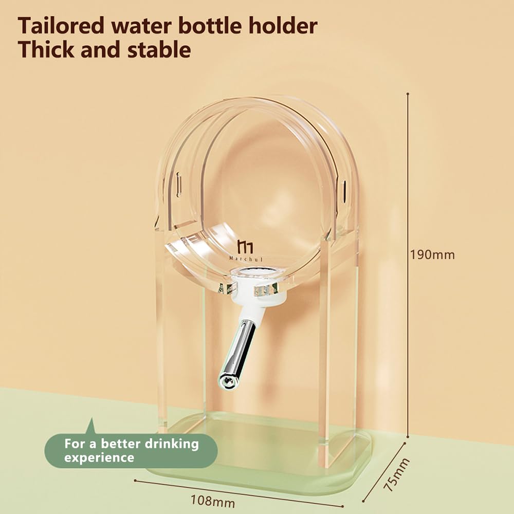 Marchul bebedero para jaula, fácil de instalar y revisar el nivel de agua.