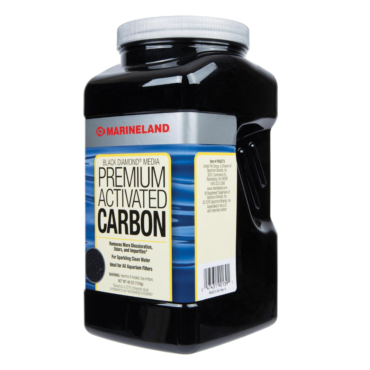 Marineland Black Diamond Carbon Activado, bolsa de 40 oz para filtración química del acuario.