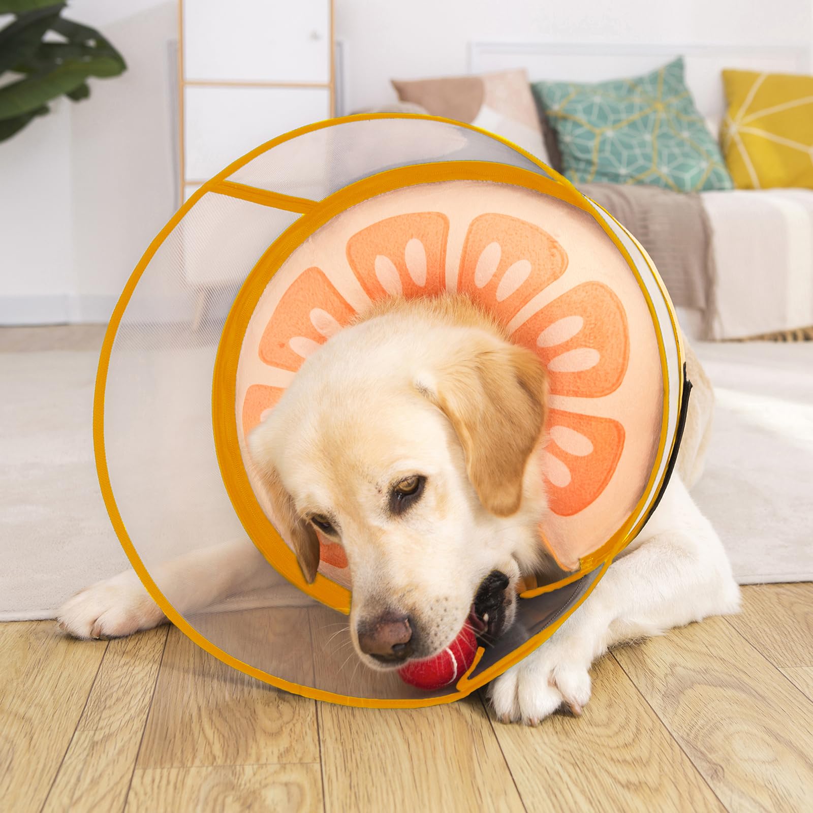Mariyago collar inflable ml naranja, práctico para uso diario tras cirugía
