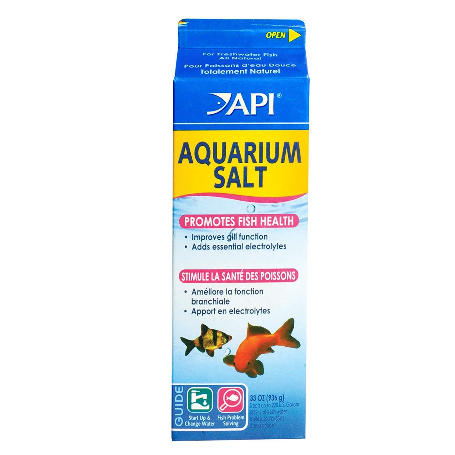 Mars Fishcare Aquarium Salt, botella 1 qt, para mantenimiento estable del acuario.