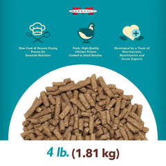 Marshall Pet Products Selección Fórmula Pollo Dieta Premium para hurones, envase de dos kilos