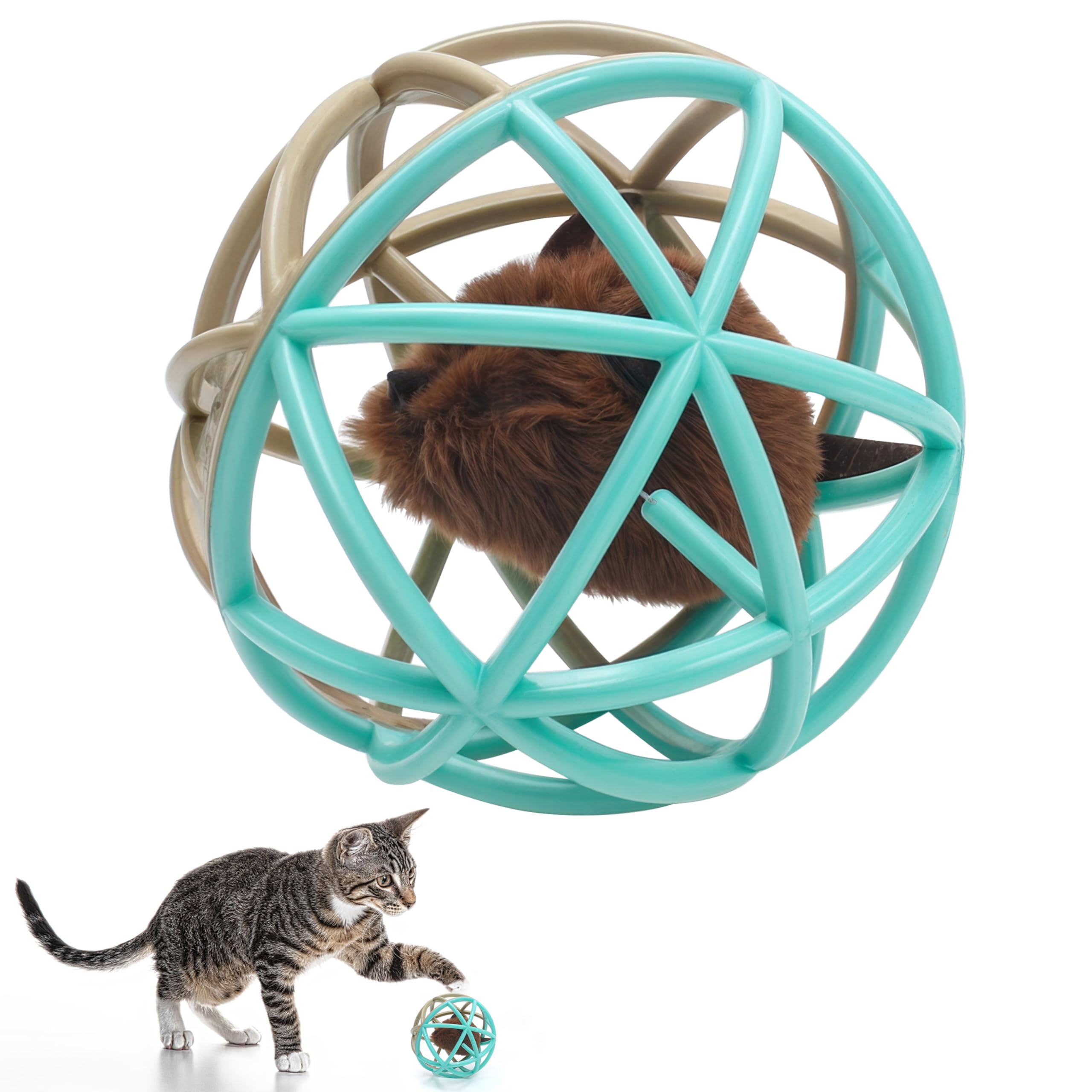 Marsrut Juguete gato bola ratón chillón para juego interactivo en interiores