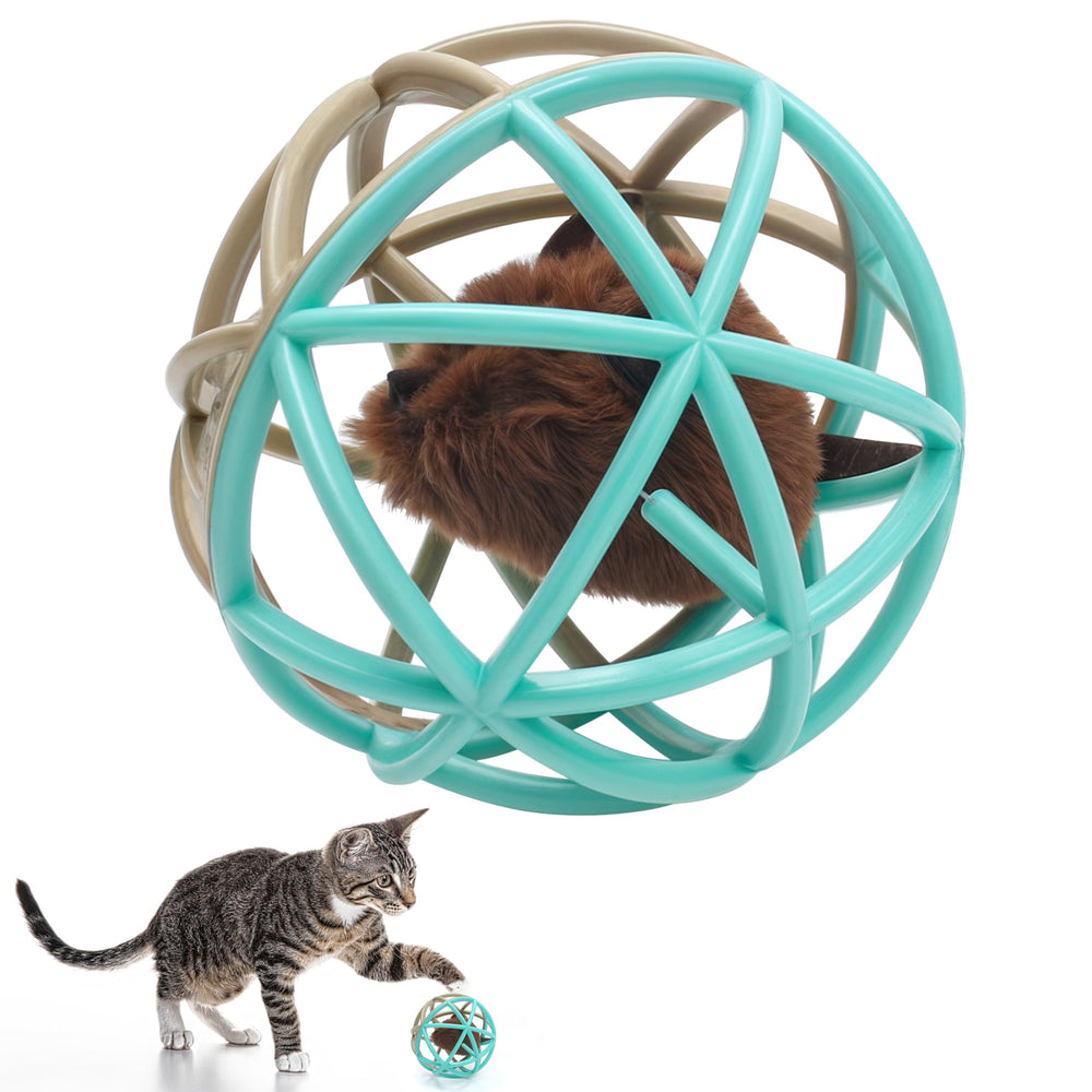 Marsrut Juguete gato bola ratón chillón para juego interactivo en interiores