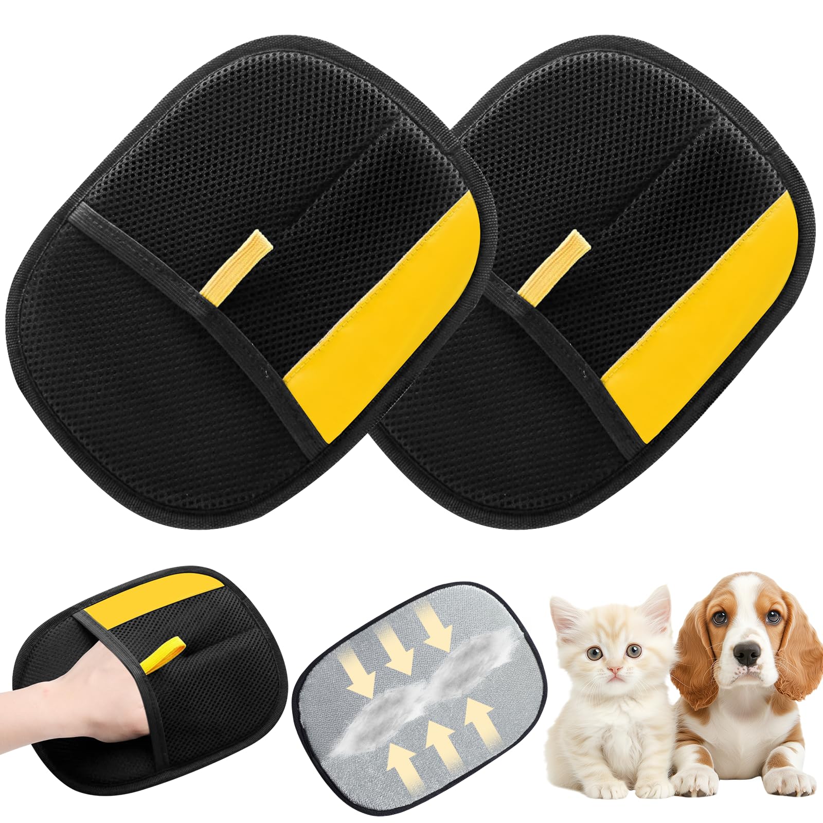 Guantes antipelo electrostáticos de marveher para mascotas, limpieza rápida de pelo en muebles.