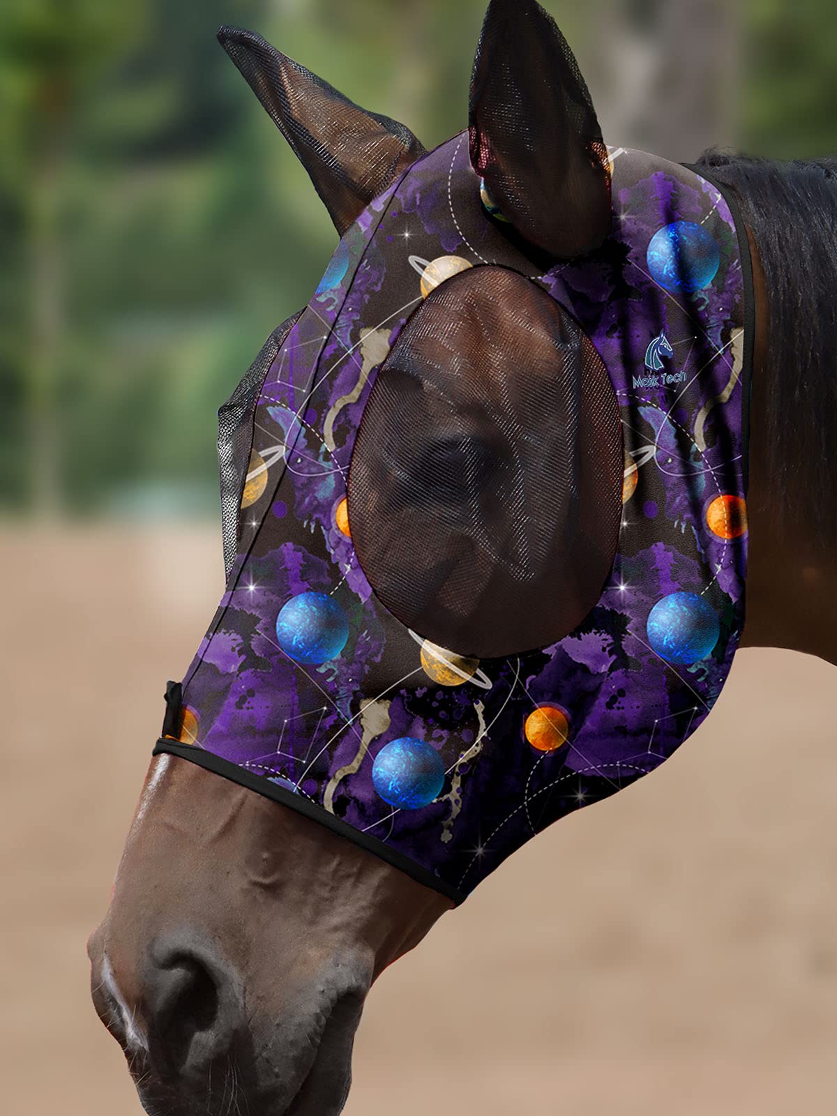 Mask-Tech protección UV para uso prolongado durante cabalgatas al aire libre.