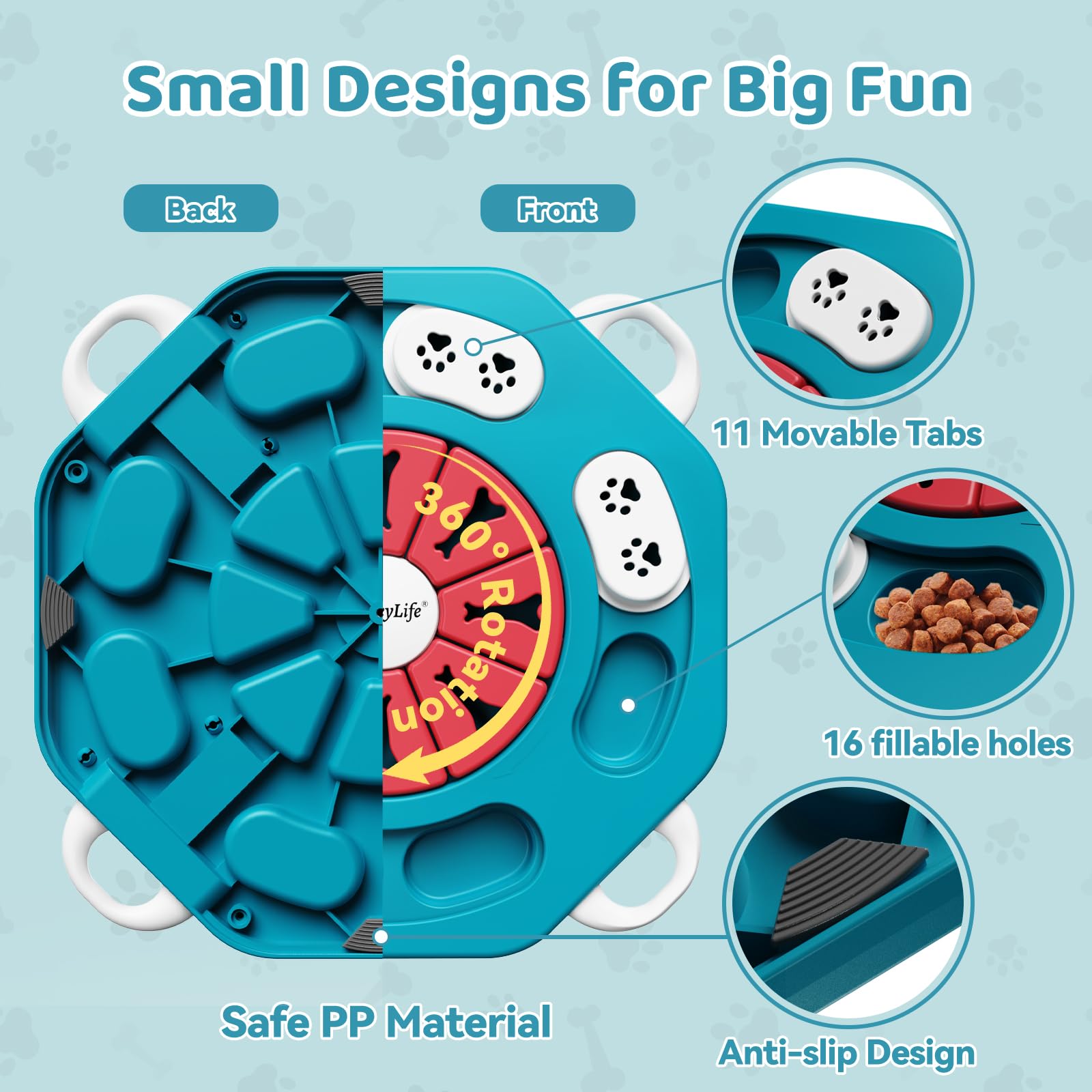 MateeyLife juego cognitivo para perros, fomenta inteligencia y concentración.