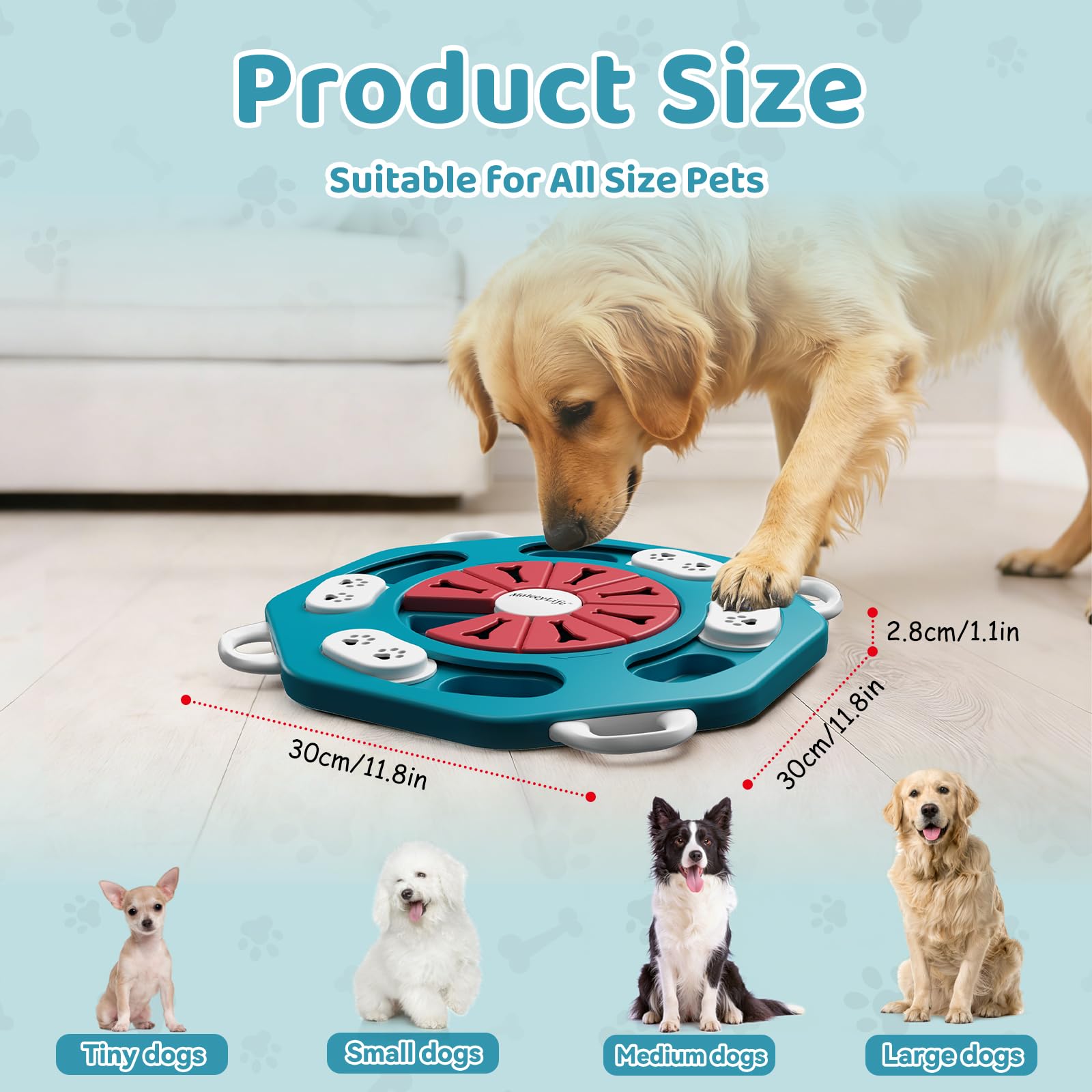 MateeyLife dispensador de premios para perros, mantener ocupado durante la comida.