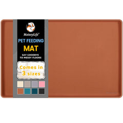 MateeyLife mat silicona para perros con borde alzado mantiene el desorden a raya.