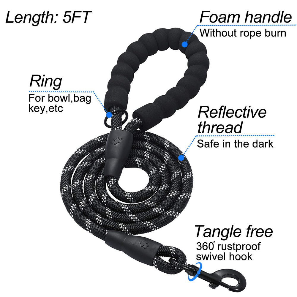 Harnais Matilor double anneaux noir, sécurité renforcée pour les promenades.