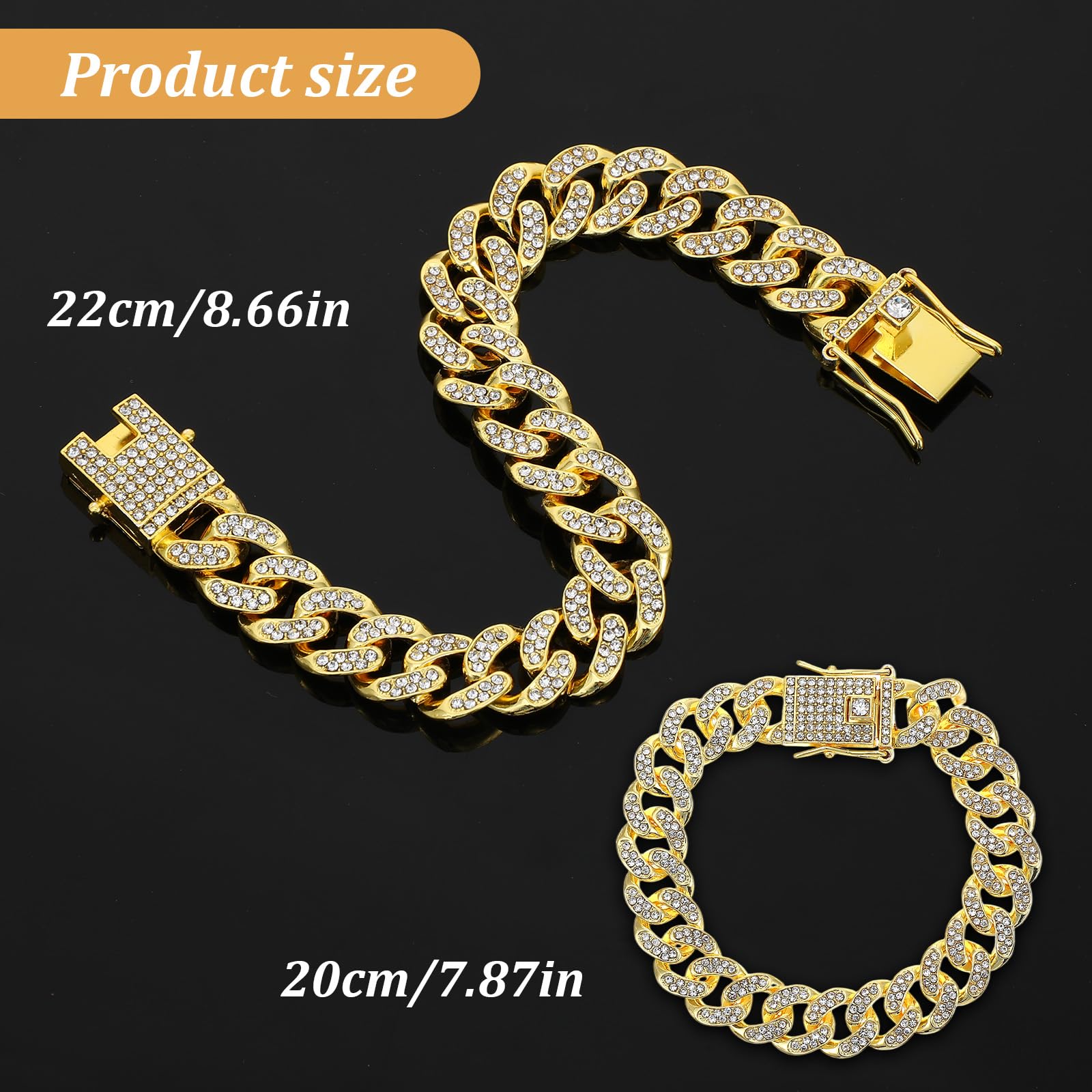 Matwsec collar para perro pequeño con diamantes dorados, brillo sutil.