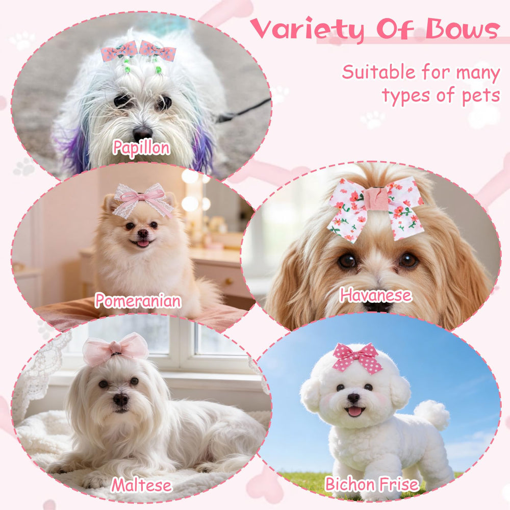 Regalo práctico Matwsec: lazos para pelo de perro, look tierno y duradero.