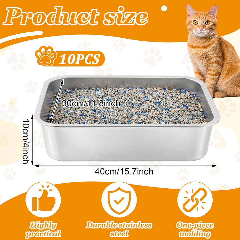 Maxcheck bandeja para gatos con interior amplio, espacio para cavar y girar.