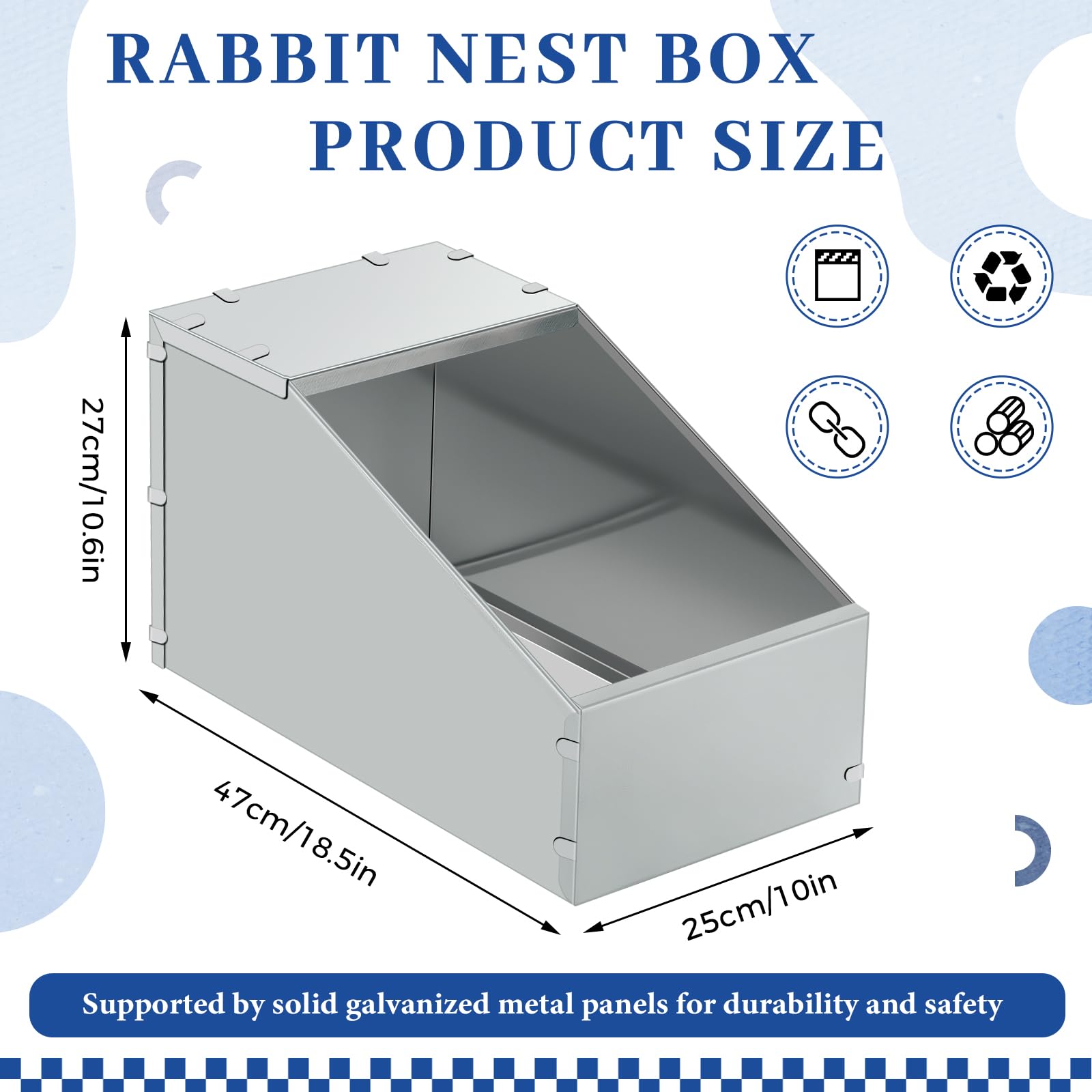 Maxcheck nido para conejos, adecuado para interiores y exteriores, diseño duradero.