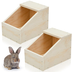 Maxcheck nido de madera dos-pack, vista exterior, ideal para colocar al aire libre
