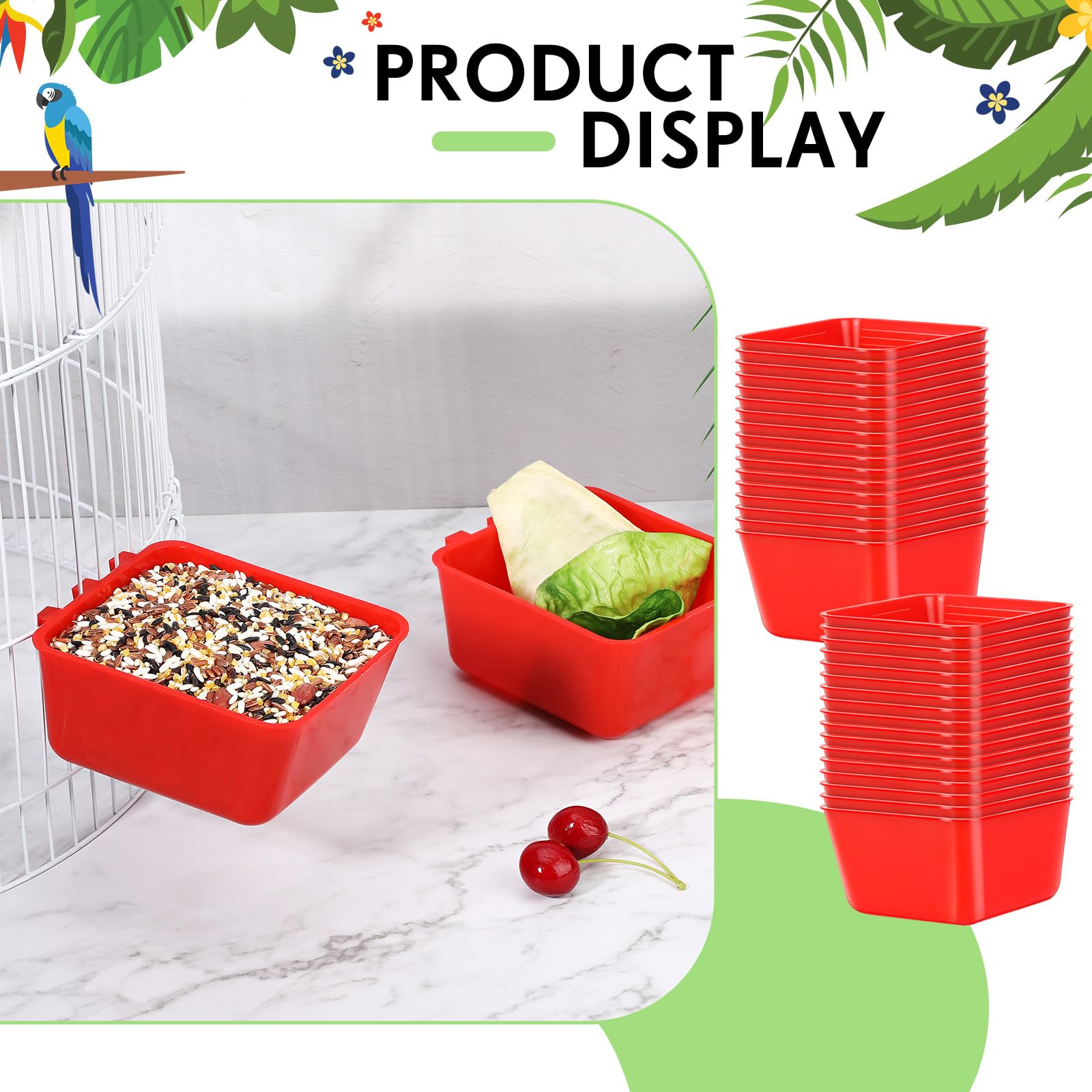 Maxdot pack 50 tazas jaula rojo, opción rentable