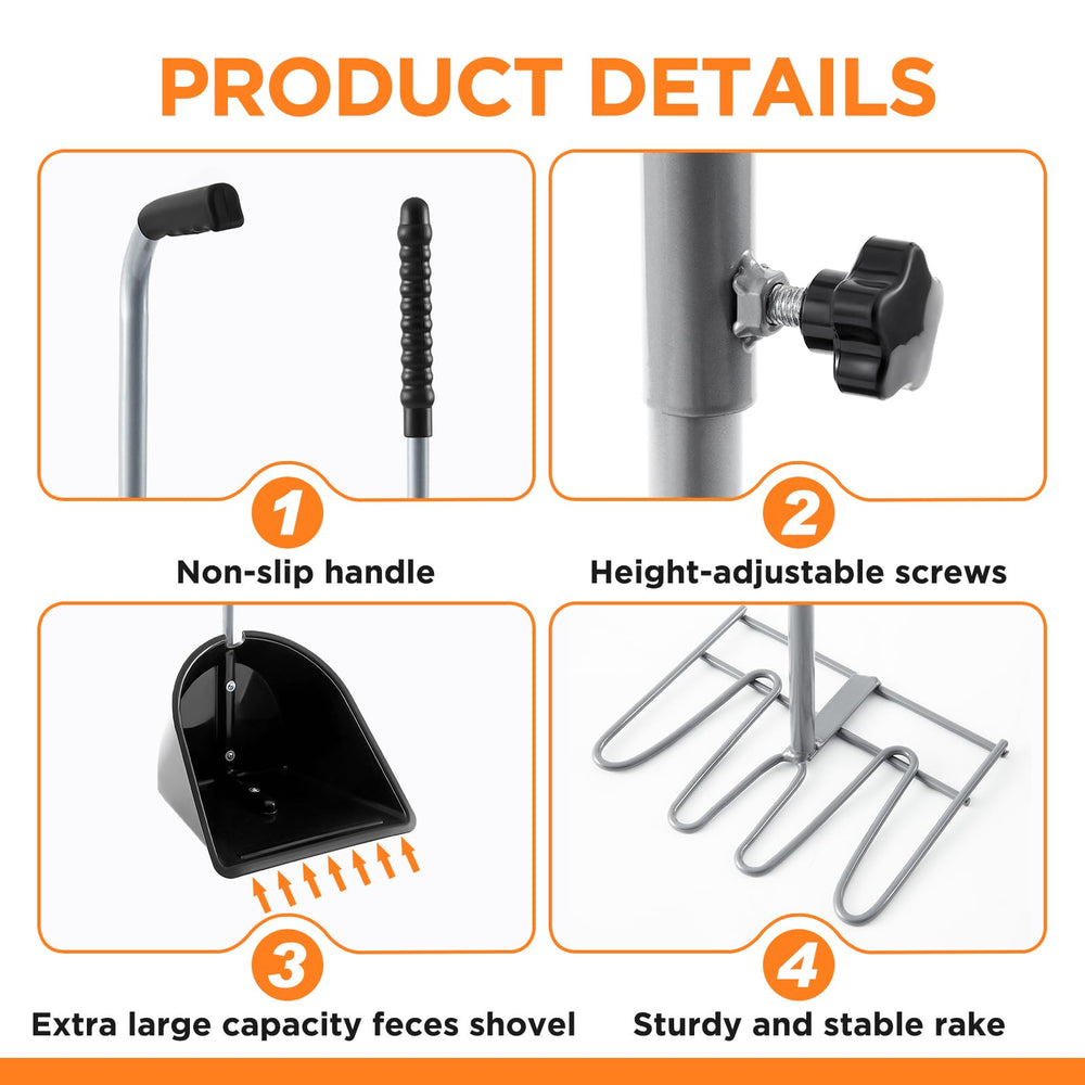 Maxdot recogedor-pala estiercol apilable, ahorro de espacio