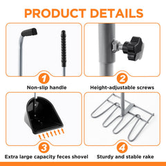 Maxdot recogedor-pala estiercol apilable, ahorro de espacio