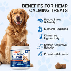 MaxHemp Masticables Calmantes para perros: paquete para dosis fáciles en casa.