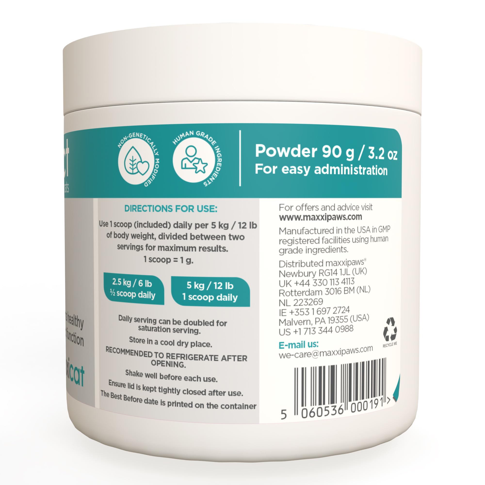 maxxipaws maxxiutract presentación compacta para uso en casa