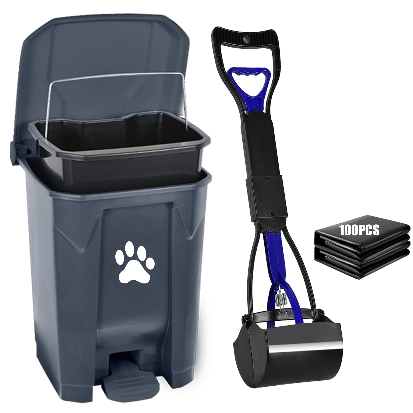 mayayaday caja-basura-perro-externa-tapa ayuda a mantener la zona exterior limpia