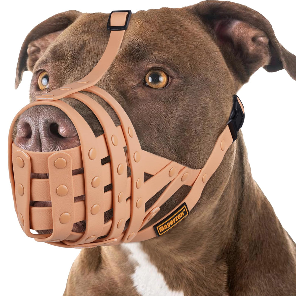 Mayerzon Mordaza cesta Pitbull grande, ajuste para paseos y entrenamiento amable