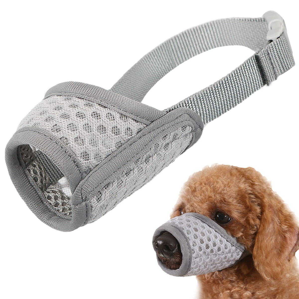 Muselière Mayerzon en maille douce offrant une ventilation optimale pour chien.