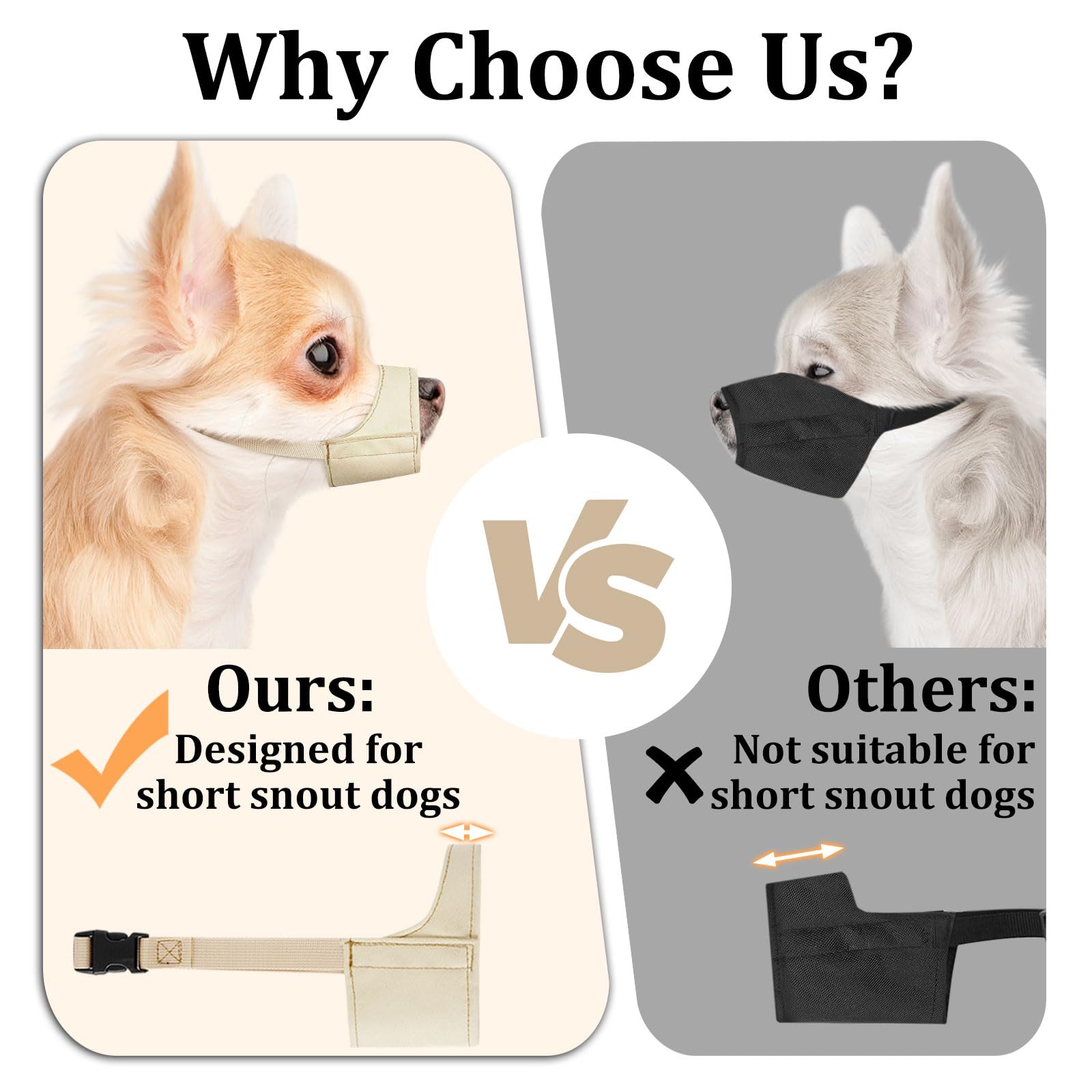 Mayerzon Muzzle Oxford ofrece durabilidad y fácil limpieza para uso diario.