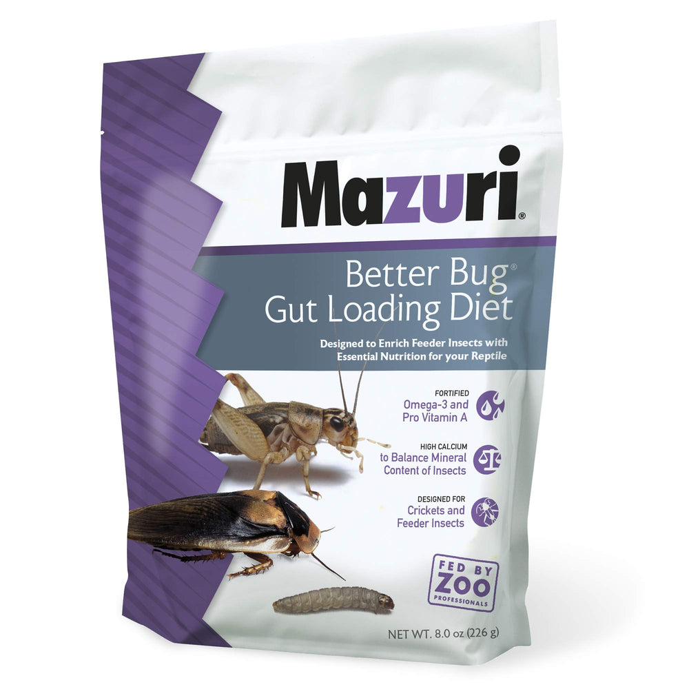 Mazuri mejor dieta de carga intestinal para grillos, para nutrir insectos con calcio y omega-3.